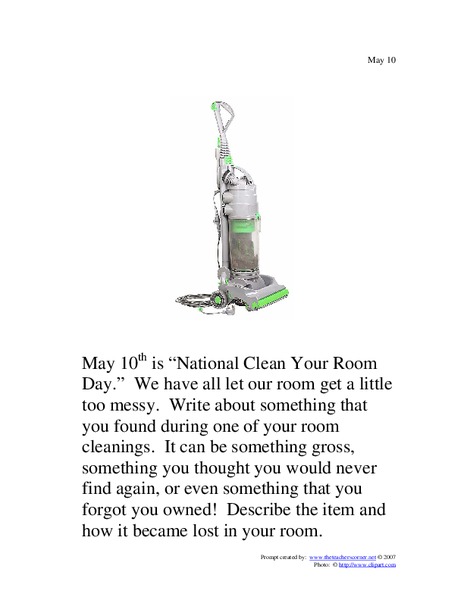 May 19th Writing Prompt Worksheet