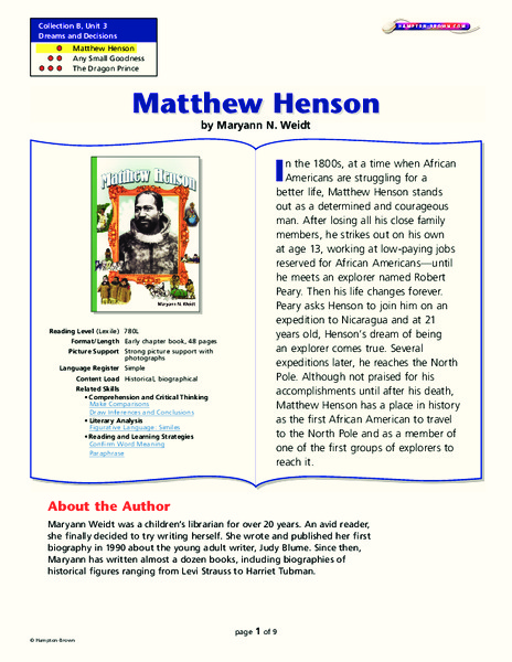 Matthew Henson Lesson Plan