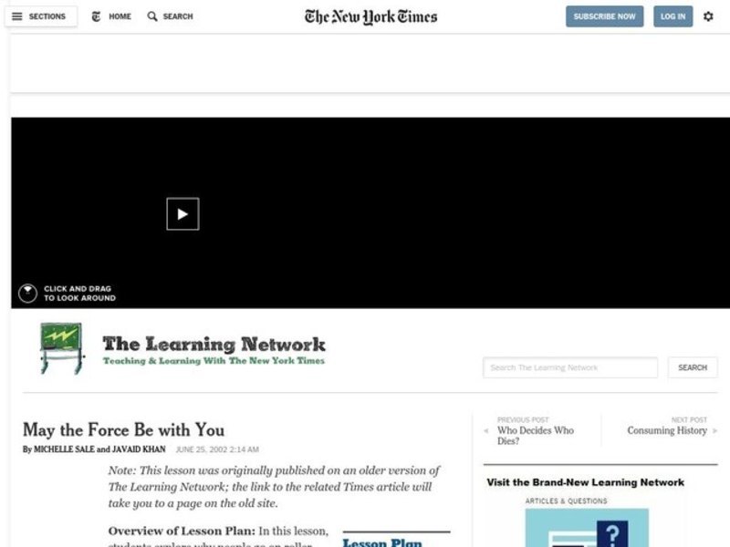 May the Force Be With You Lesson Plan