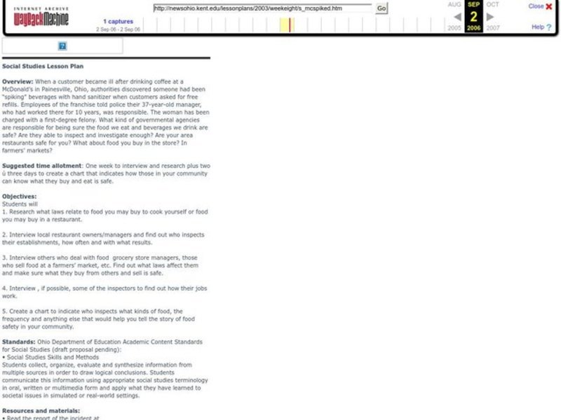 McDonald's and 'Spiked' Coffee Lesson Plan