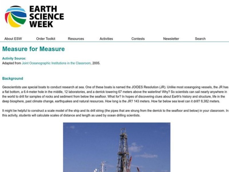 Measure for Measure Lesson Plan