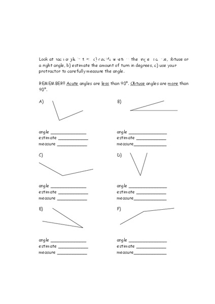 Measure Me Worksheet