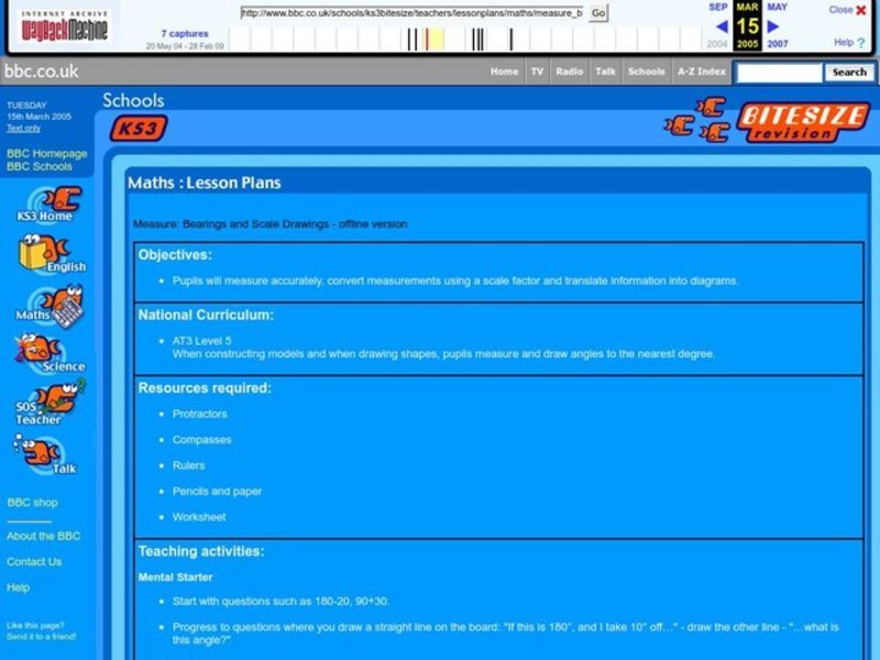 Measure: Bearings and Scale Drawings Lesson Plan