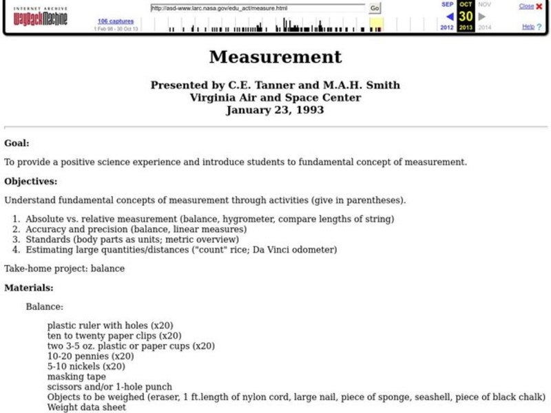 Measurement Lesson Plan