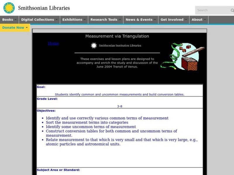 Measurement Via Triangulation Lesson Plan