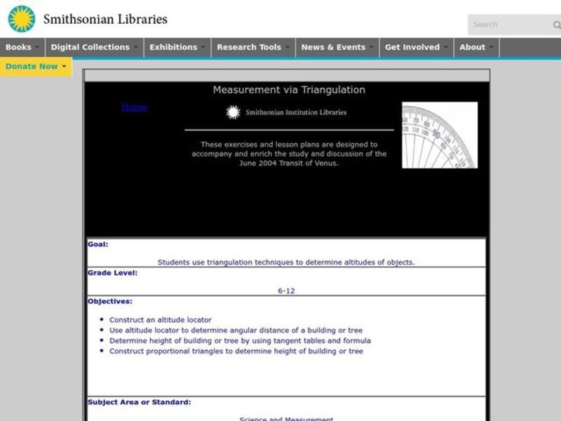 Measurement via Triangulation Lesson Plan