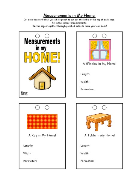 Measurements in My Home! Worksheet