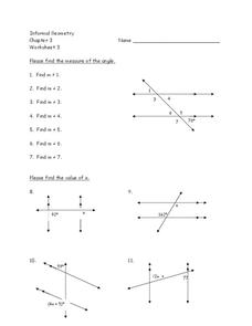 Measuring Angles Worksheet