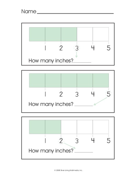 Measuring Inches Worksheet