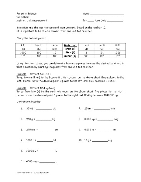 Measuring Length Worksheet
