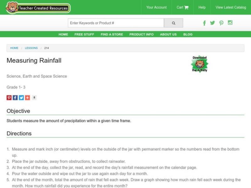 Measuring Rainfall Lesson Plan