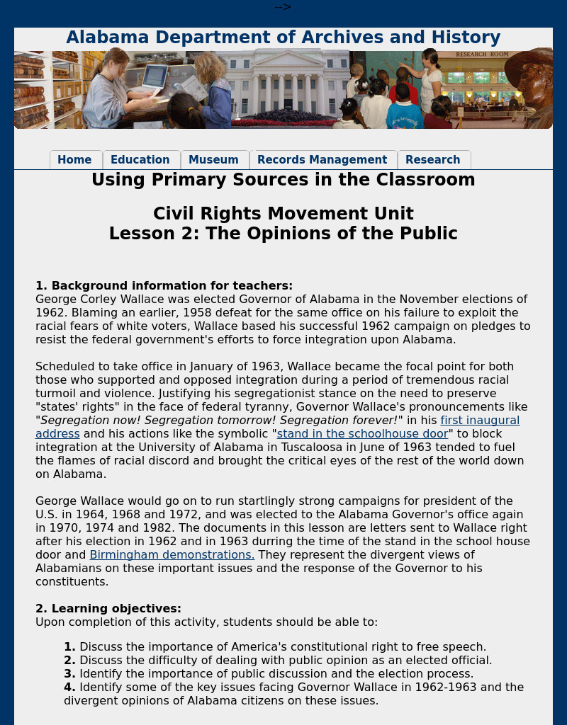 The Opinions Of The Public Lesson Plan