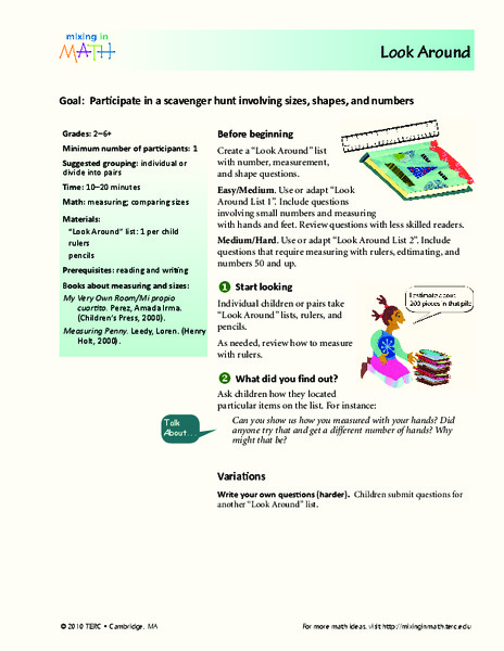 Measuring Scavenger Hunt Lesson Plan