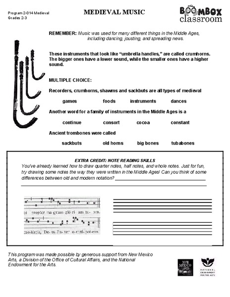 Medieval Music Lesson Plan