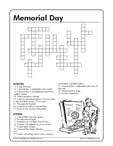 Memorial Day Worksheet
