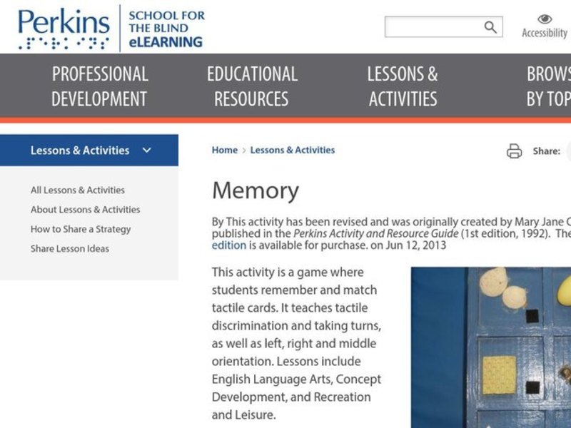 Memory Lesson Plan