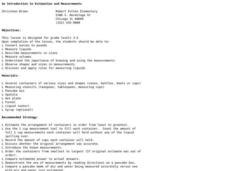 An Introduction to Estimation and Measurements Lesson Plan