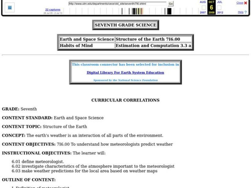 Meteorology Lesson Plan