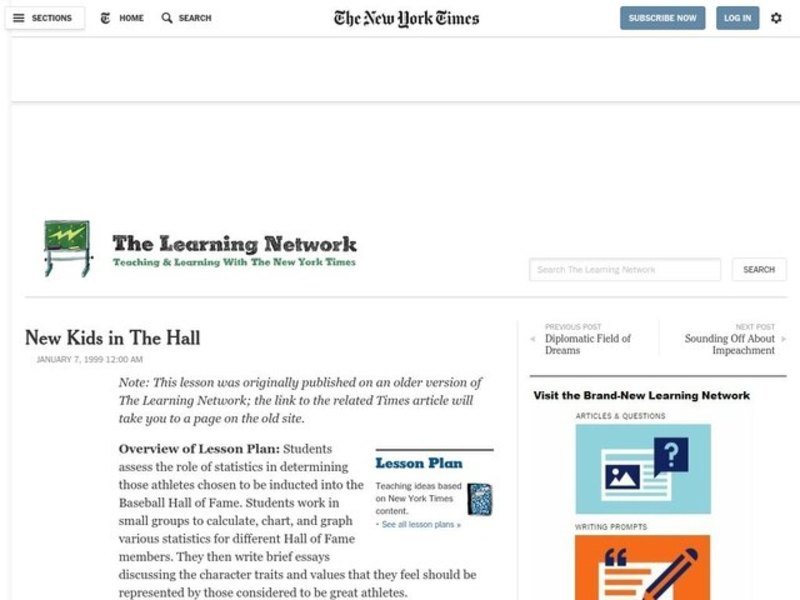 New Kids in The Hall Lesson Plan