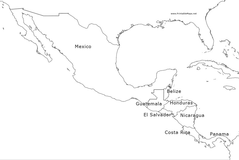 Mexico and Central America Map Organizer