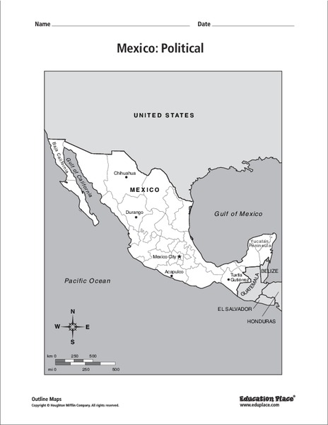Mexico: Political Map Organizer