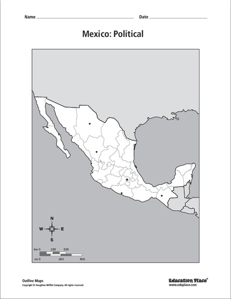 Mexico: Political Map Organizer
