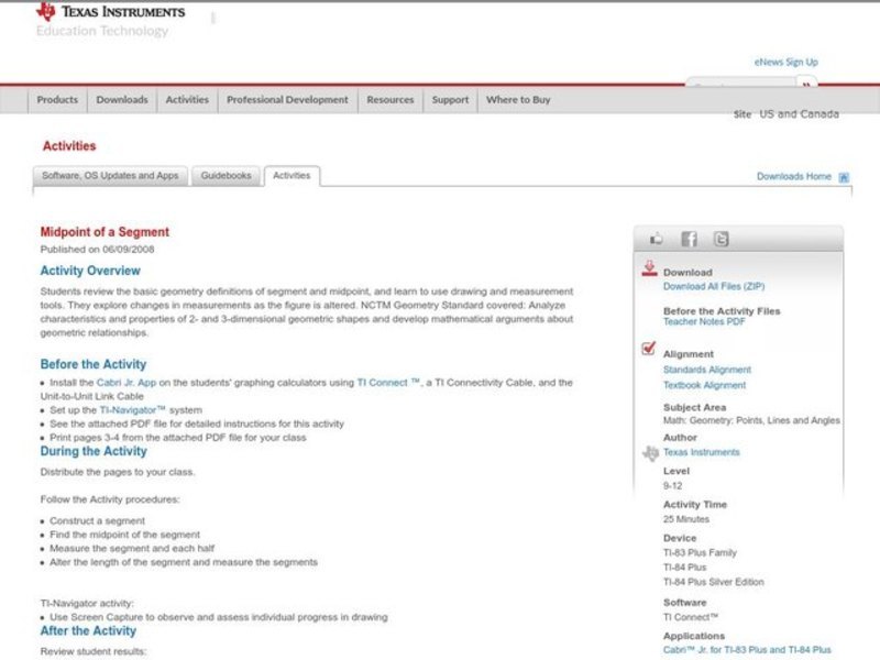 Midpoint of a Segment Lesson Plan