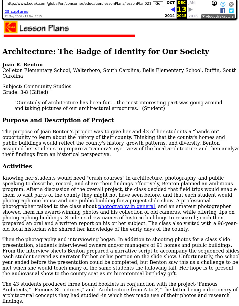 Architecture: The Badge of Identity for Our Society Lesson Plan