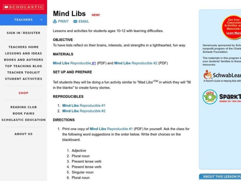 Mind Libs Lesson Plan