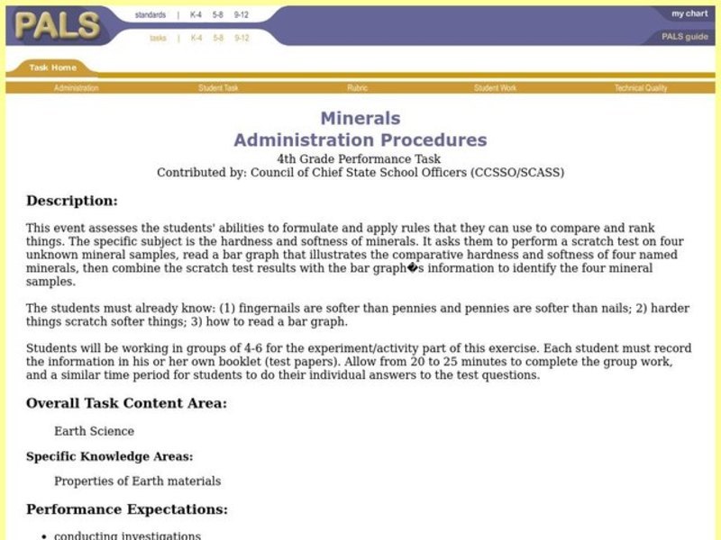 Minerals Lesson Plan