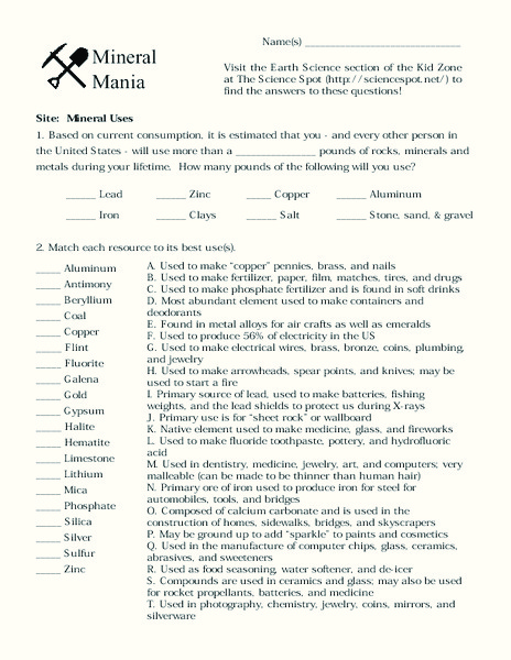 Mineral Mania Interactive