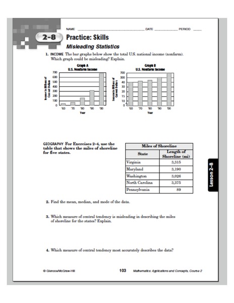 Misleading Statistics Worksheet