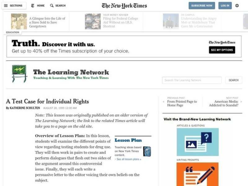 A Test Case for Individual Rights Lesson Plan