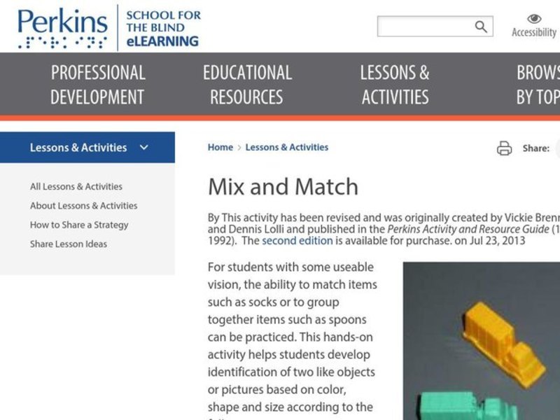 Mix and Match Lesson Plan