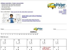 Mixed Addition Worksheet