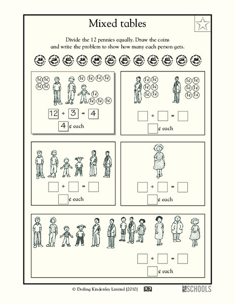 Mixed Tables Worksheet