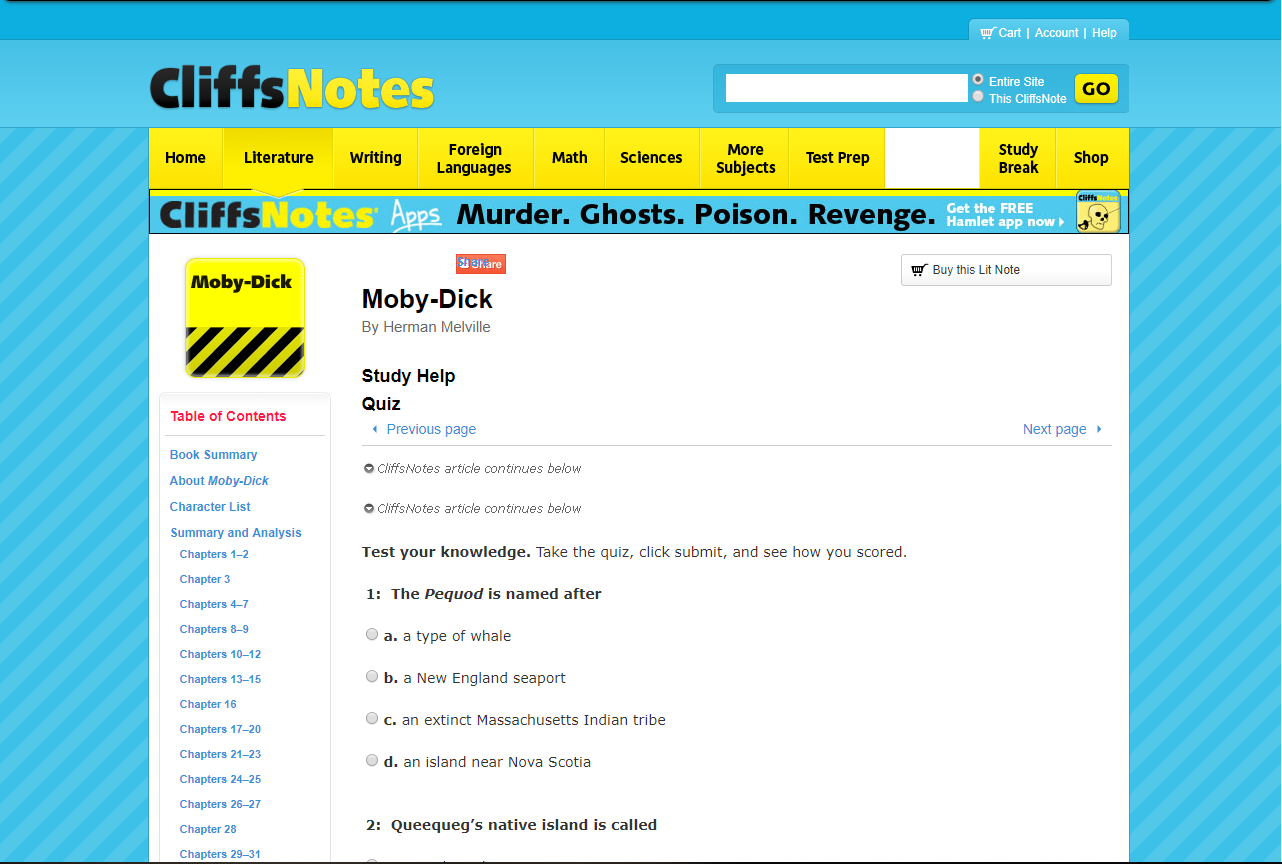 Moby-Dick by Herman Melville Interactive