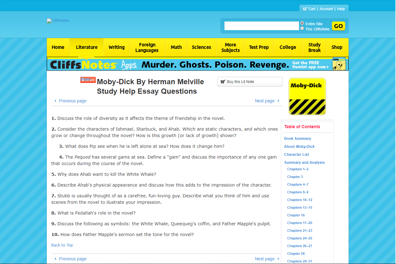 Moby-Dick by Herman Melville Interactive