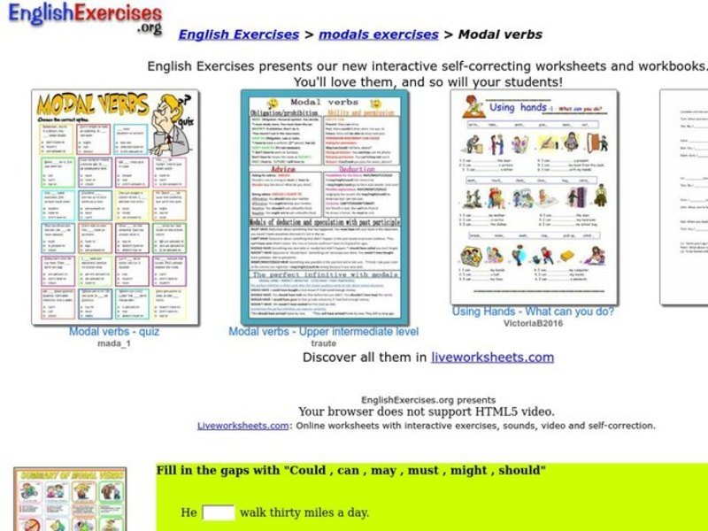 Modal Verbs Interactive