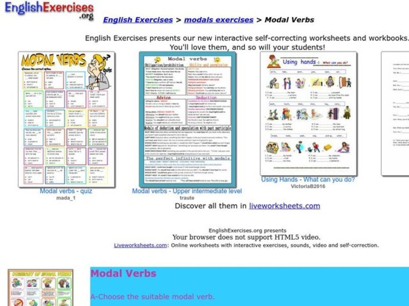 Modal Verbs Interactive