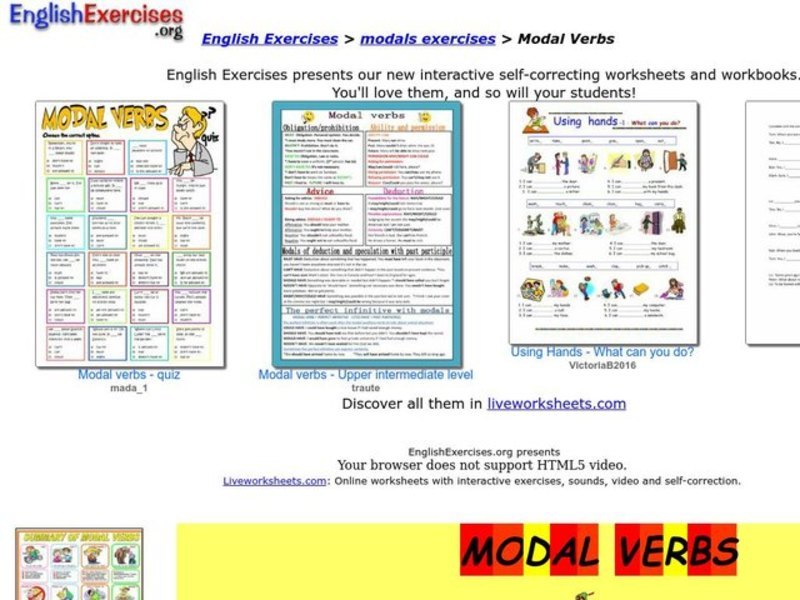 Modal Verbs Interactive