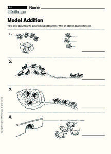 Model Addition Worksheet