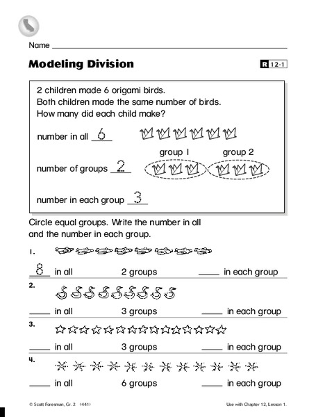 Modeling Division Worksheet