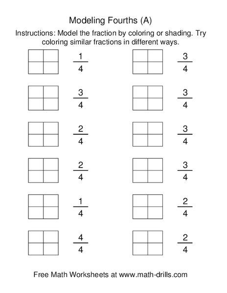 Modeling Fourths (A) Worksheet