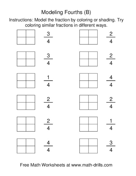 Modeling Fourths (B) Worksheet