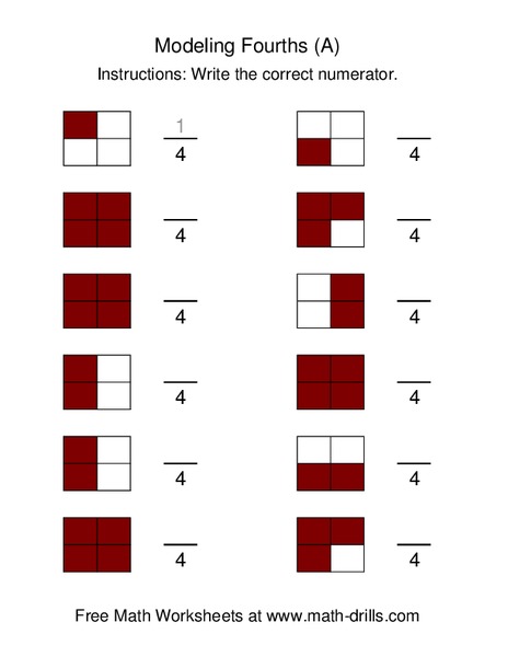 Modeling Fourths (A) Worksheet
