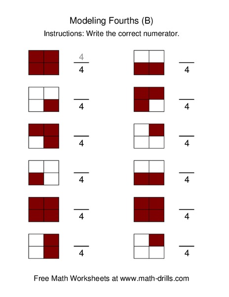 Modeling Fourths (B) Worksheet