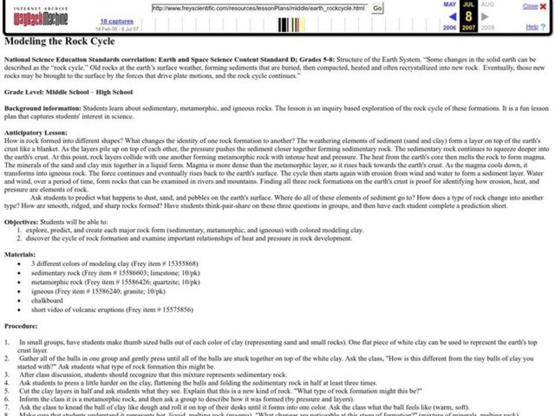 Modeling the Rock Cycle Lesson Plan
