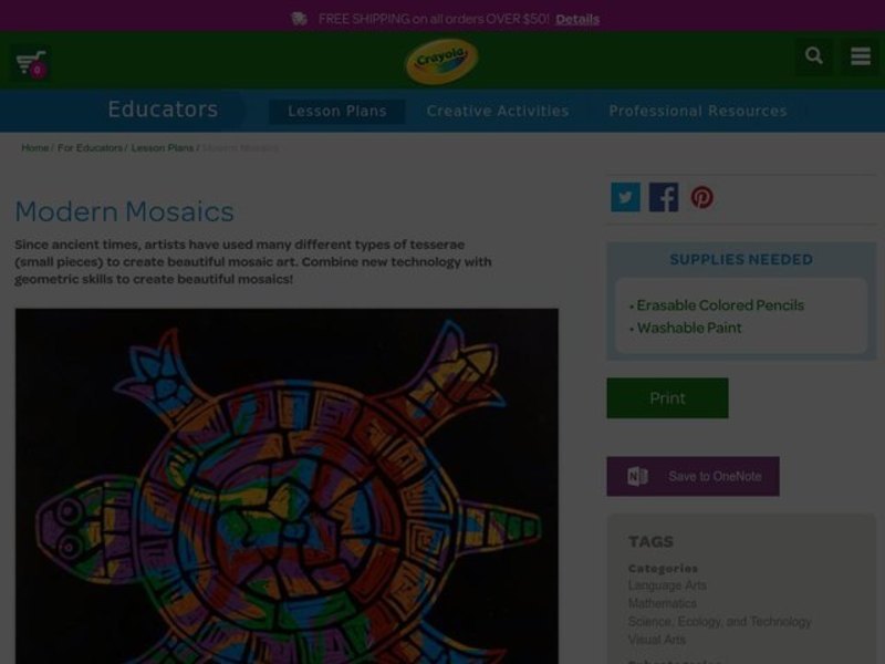 Modern Mosaics Lesson Plan