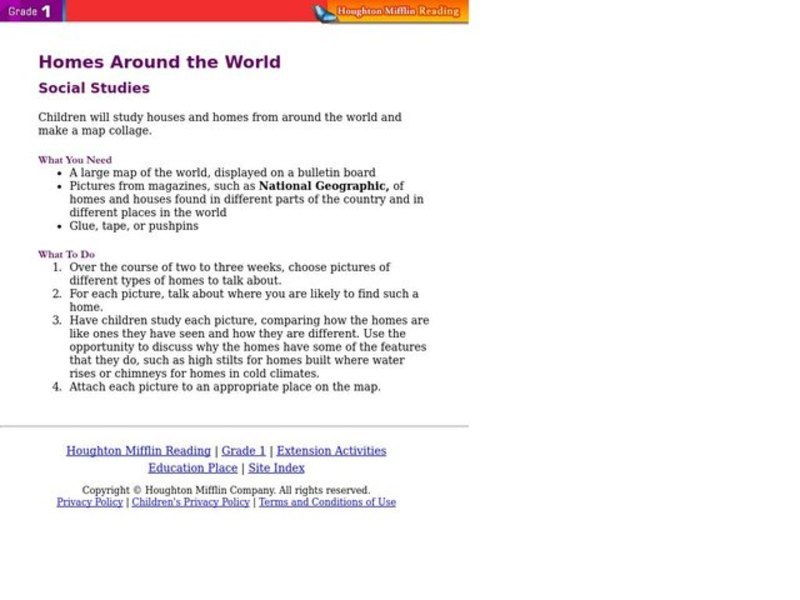 Homes Around the World Lesson Plan